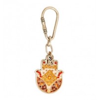 Oriental Hamsa Hand Key Chain